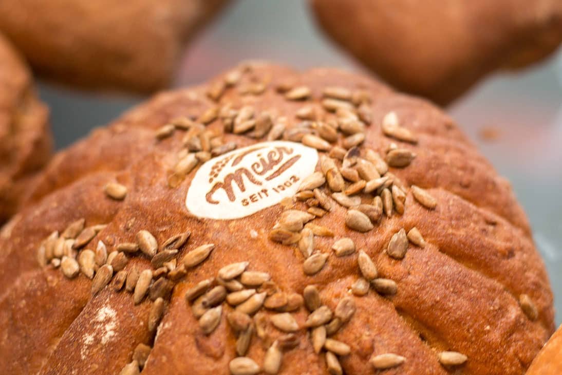 Essbares Etikett auf Brot – Meier seit 1902